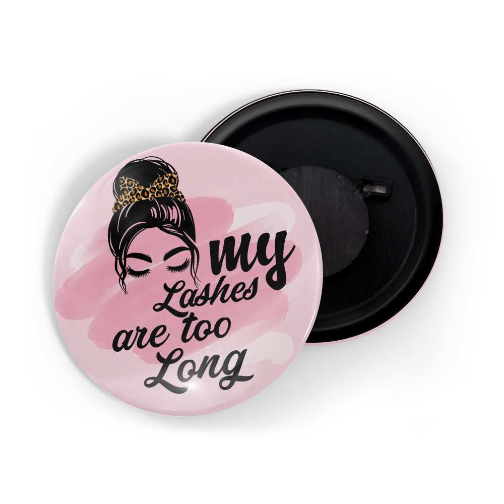 dhcrafts Fridge Magnet Pink Girl Power My Lashes Are Too Long Glossy Finish Design Pack of 1